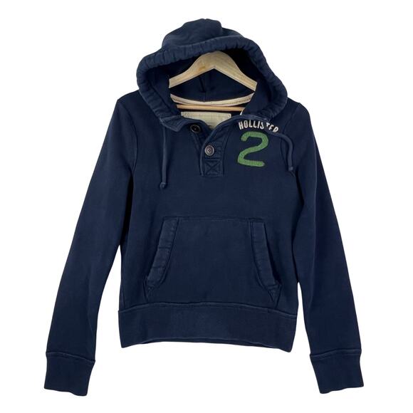 Hollister Other - Vintage Hollister Thick Hoodie Sweatshirt Men's Small Y2K Embroidered Logo
